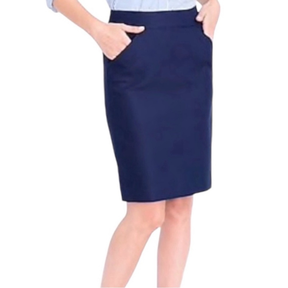 J. Crew Navy Pencil Skirt